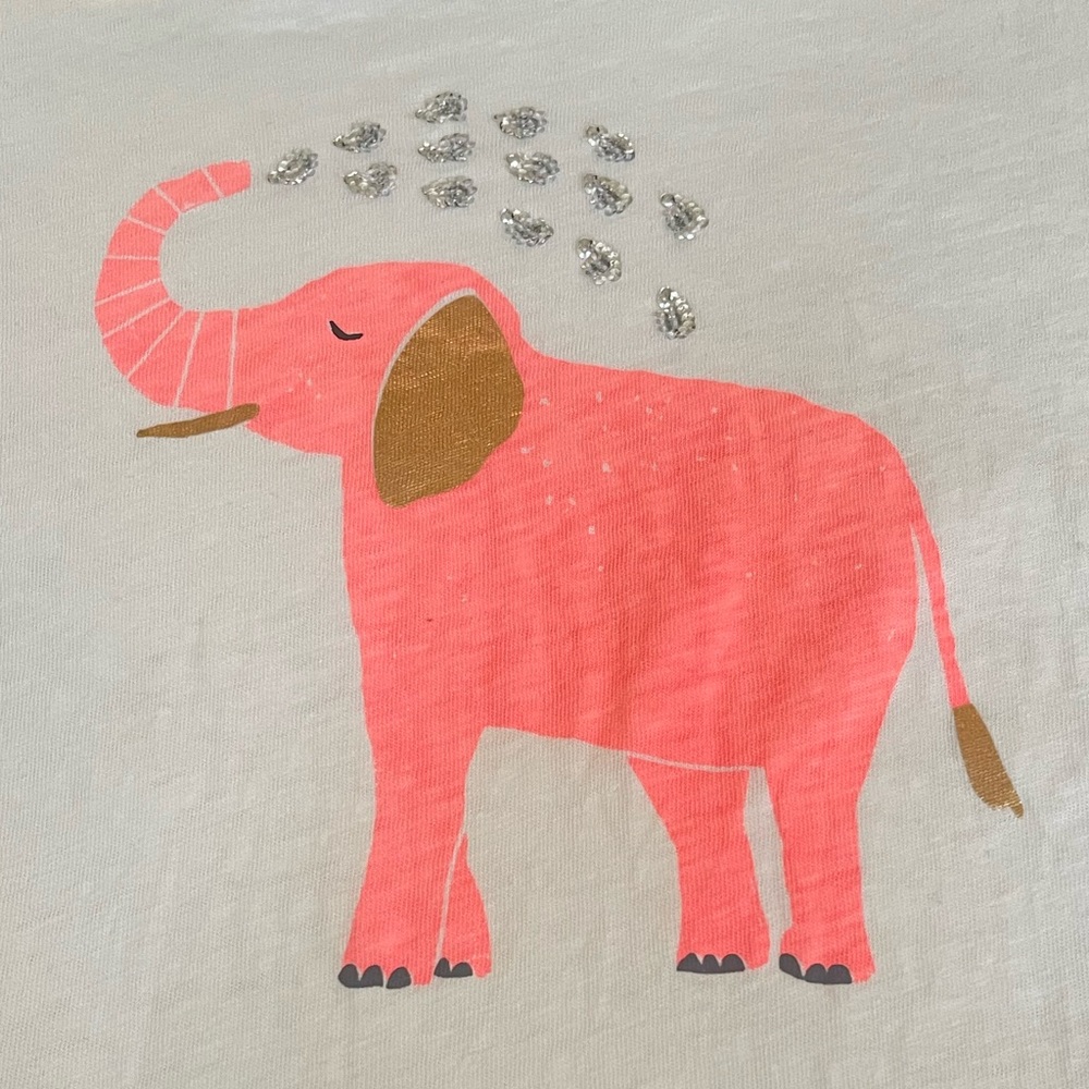 J. Crew Pink Elephant Tee - M - Picture 3 of 4